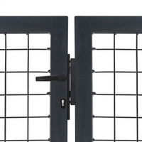 Portão de jardim com postes em aço 350x100 cm .