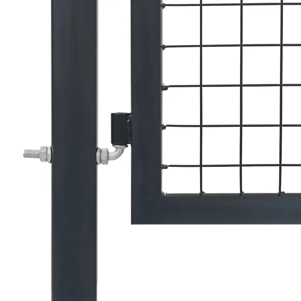 Portão de jardim com postes em aço 350x100 cm .