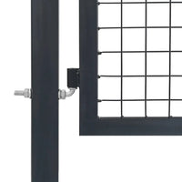 Portão de jardim com postes em aço 350x100 cm .