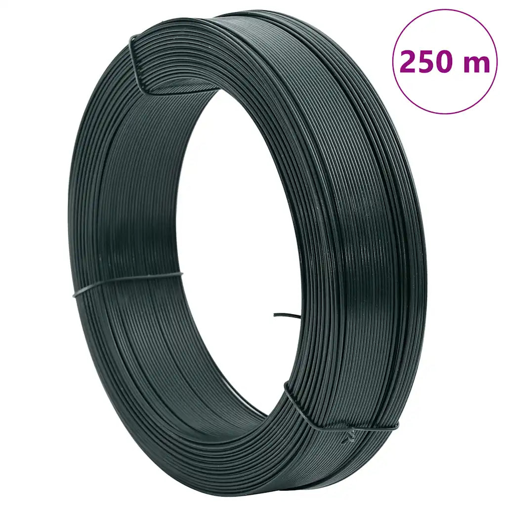 Arame para prender cerca 250 m 0,9/1,4 mm aço preto esverdeado