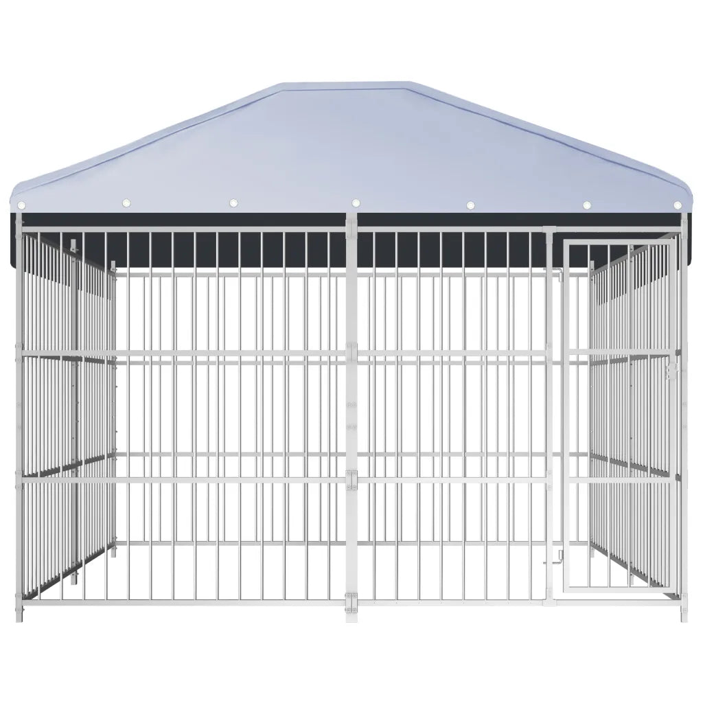 Canil de exterior com telhado 300x300x200 cm