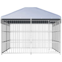 Canil de exterior com telhado 300x300x200 cm