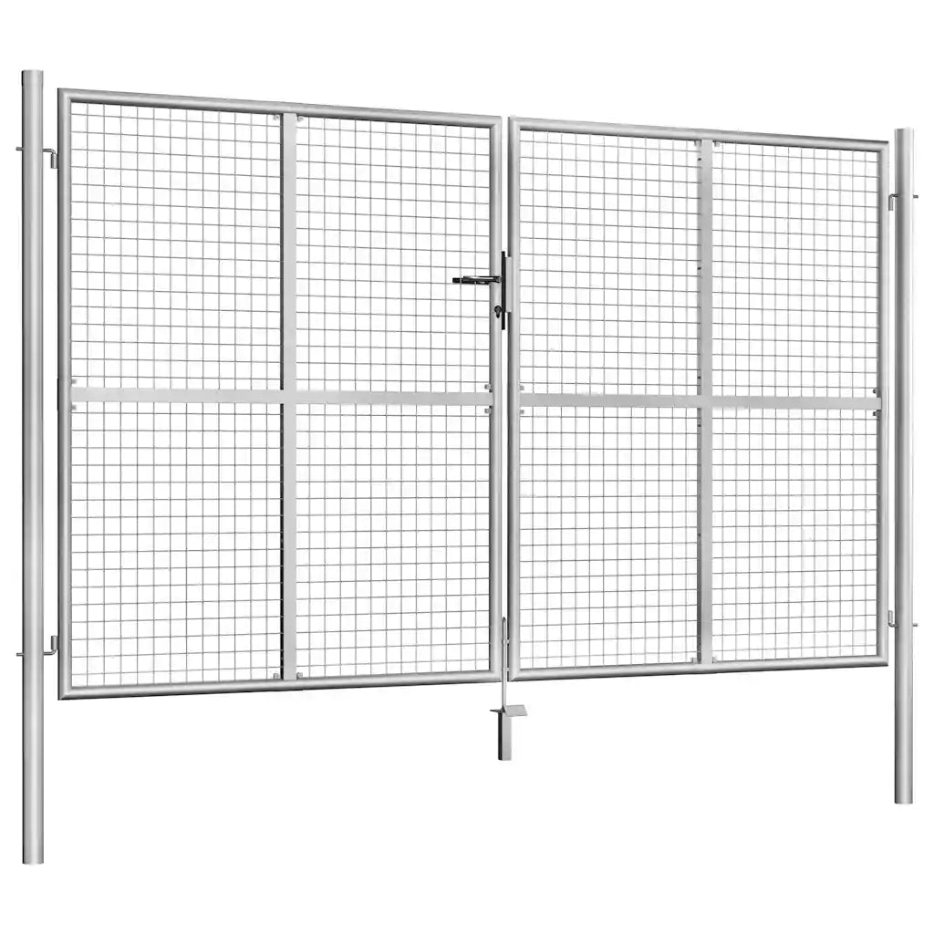 Portão de jardim em aço galvanizado 306x200 cm