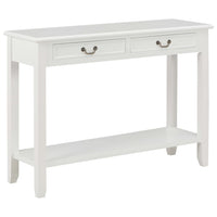 vidaXL Mesa consola 110x35x80 cm madeira branco