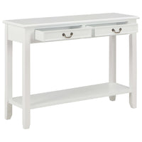 vidaXL Mesa consola 110x35x80 cm madeira branco