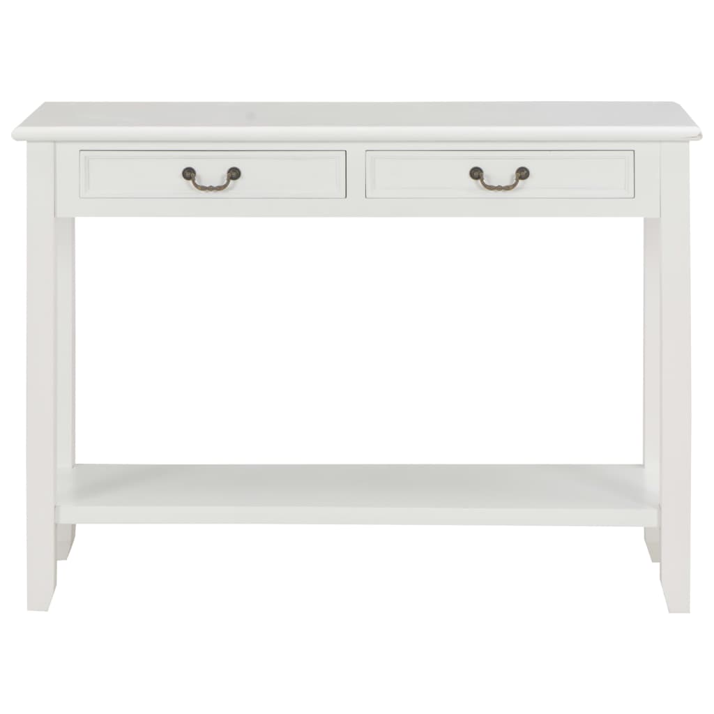 vidaXL Mesa consola 110x35x80 cm madeira branco