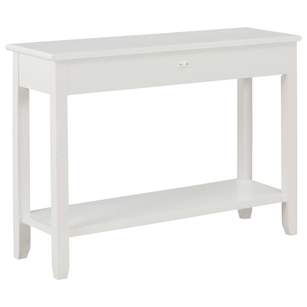 vidaXL Mesa consola 110x35x80 cm madeira branco