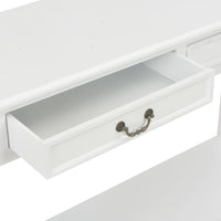 vidaXL Mesa consola 110x35x80 cm madeira branco