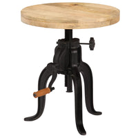vidaXL Mesa de apoio 45 x (45-62) cm madeira mangueira e ferro fundido