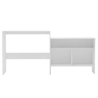 vidaXL Mesa de bar com 2 tampos branco 130x40x120 cm