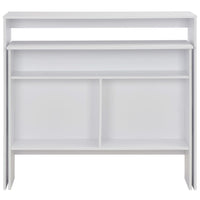 vidaXL Mesa de bar com 2 tampos branco 130x40x120 cm