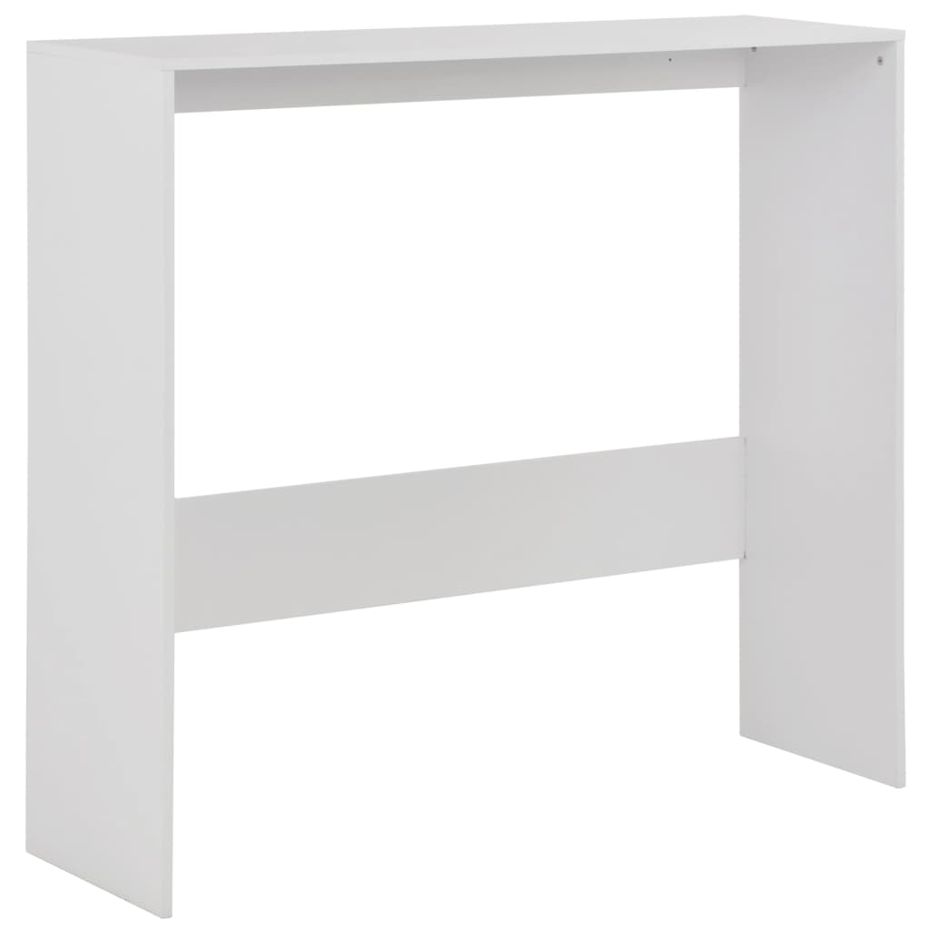vidaXL Mesa de bar com 2 tampos branco 130x40x120 cm