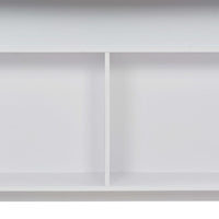 vidaXL Mesa de bar com 2 tampos branco 130x40x120 cm