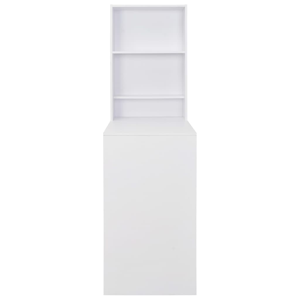 vidaXL Mesa de bar com armário 115x59x200 cm branco
