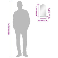 vidaXL Espelho de parede c/ prateleira vidro temperado 20x40 cm