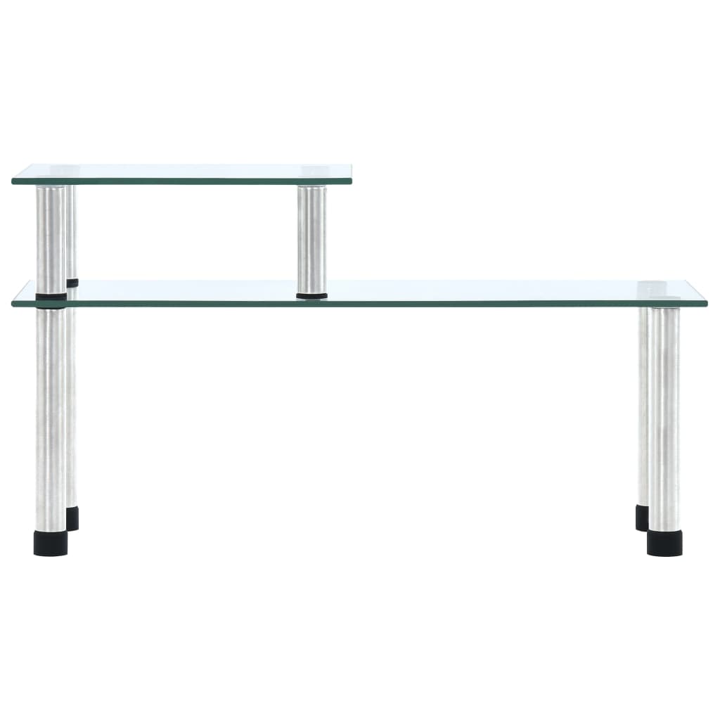 vidaXL Estante de cozinha 45x16x26 cm vidro temperado transparente