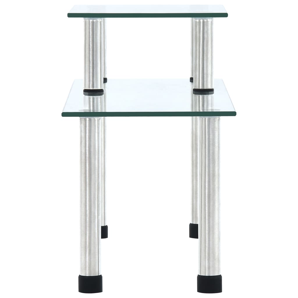 vidaXL Estante de cozinha 45x16x26 cm vidro temperado transparente