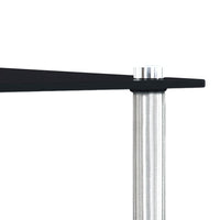 vidaXL Mesas encastráveis 3 pcs vidro temperado preto