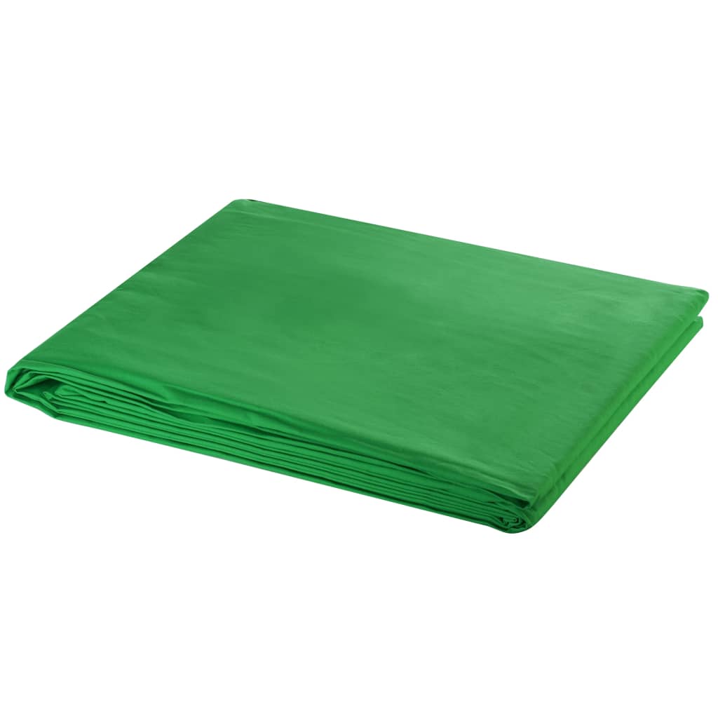 vidaXL Fundo fotográfico s/ suporte algodão verde 300x300cm chroma key