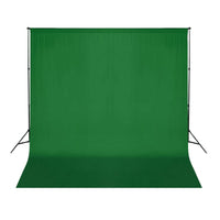 vidaXL Fundo fotográfico s/ suporte algodão verde 300x300cm chroma key