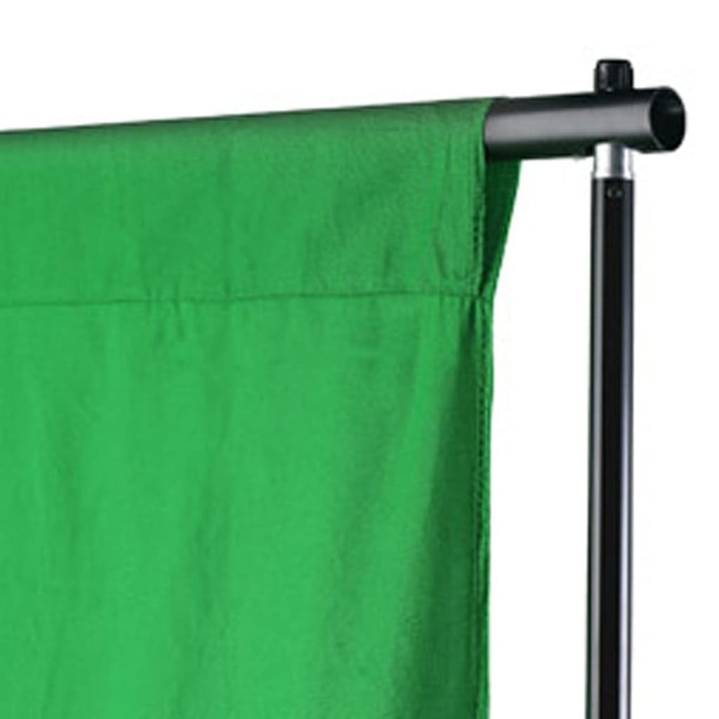 vidaXL Fundo fotográfico s/ suporte algodão verde 300x300cm chroma key