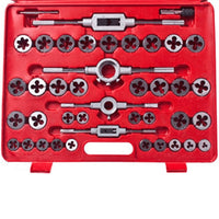 vidaXL Conjunto de machos e caçonetes para abrir roscas 111 pcs