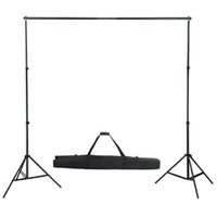 vidaXL Kit de estúdio com fundo preto 600x300 cm e luzes