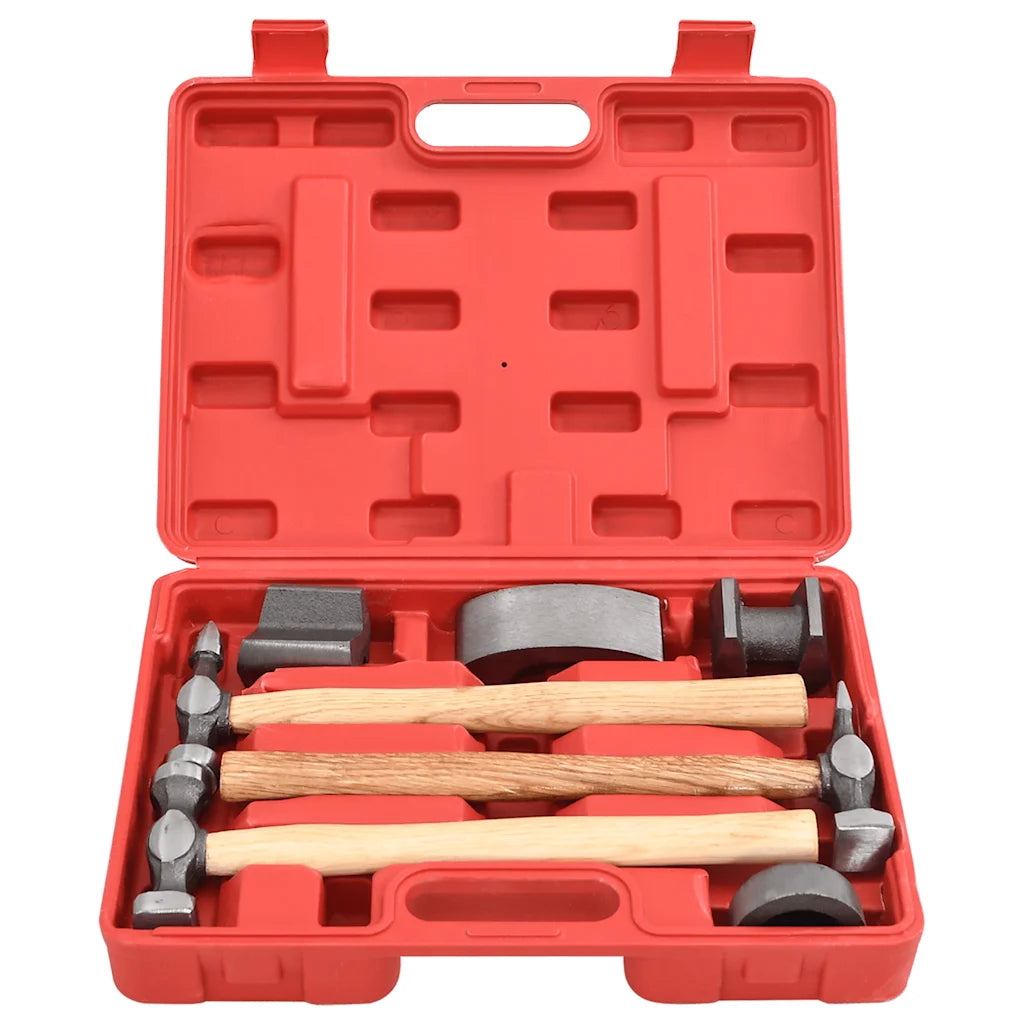 Conjunto c/ martelo reparação mossas carroçaria carro 7 pcs