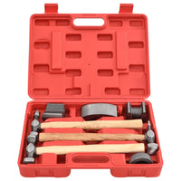 Conjunto c/ martelo reparação mossas carroçaria carro 7 pcs