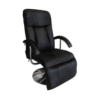 vidaXL Cadeira de massagens couro artificial preto