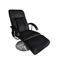 vidaXL Cadeira de massagens couro artificial preto