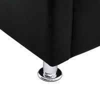 vidaXL Poltrona em forma de cubo couro artificial preto