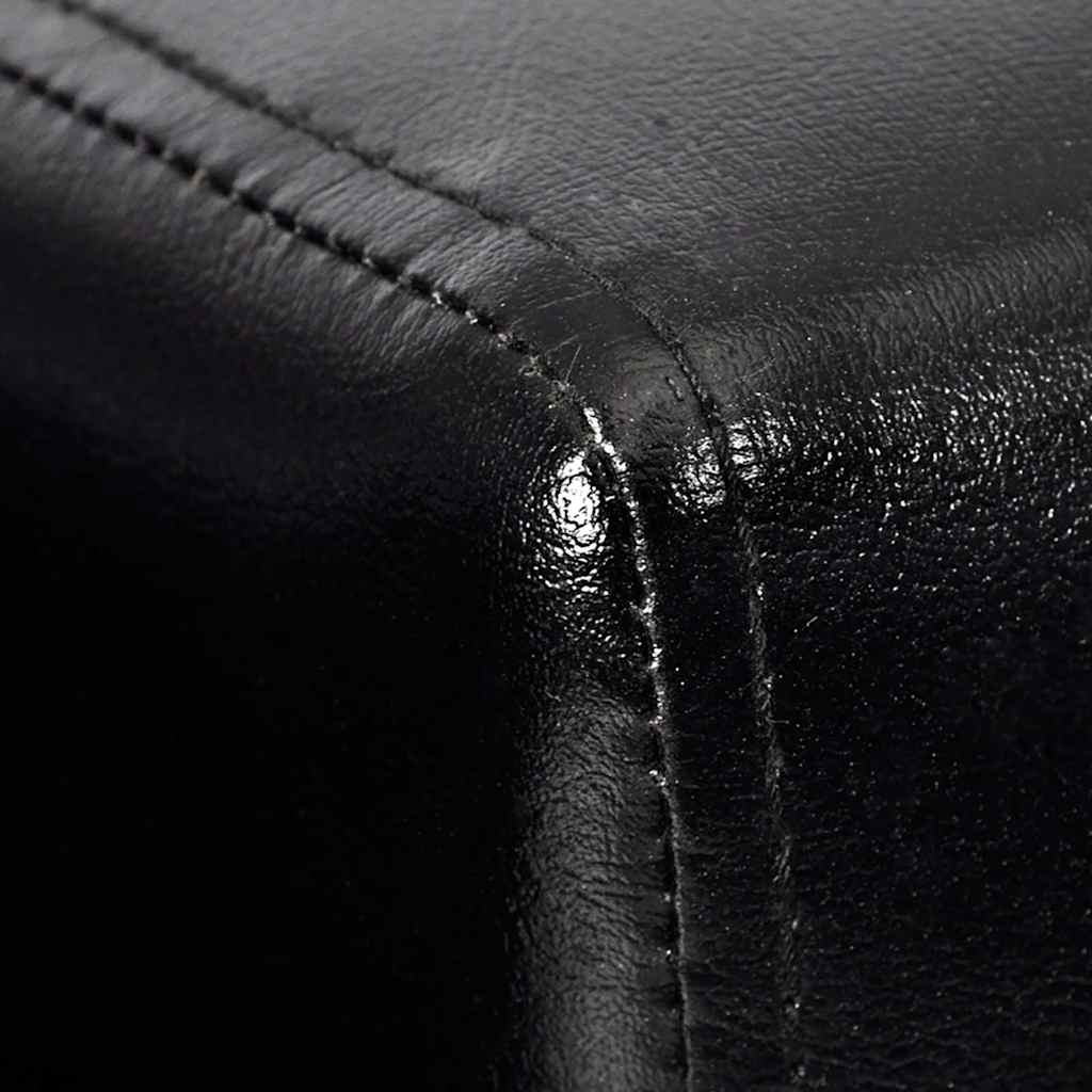 vidaXL Poltrona em forma de cubo couro artificial preto