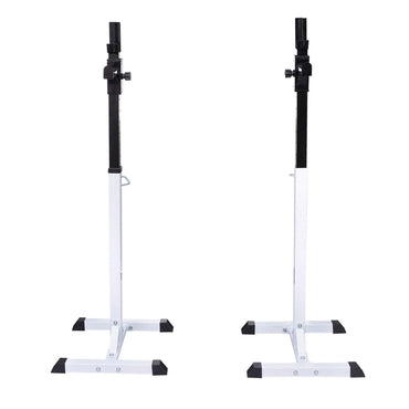 Conjunto de suportes de halteres para agachamentos