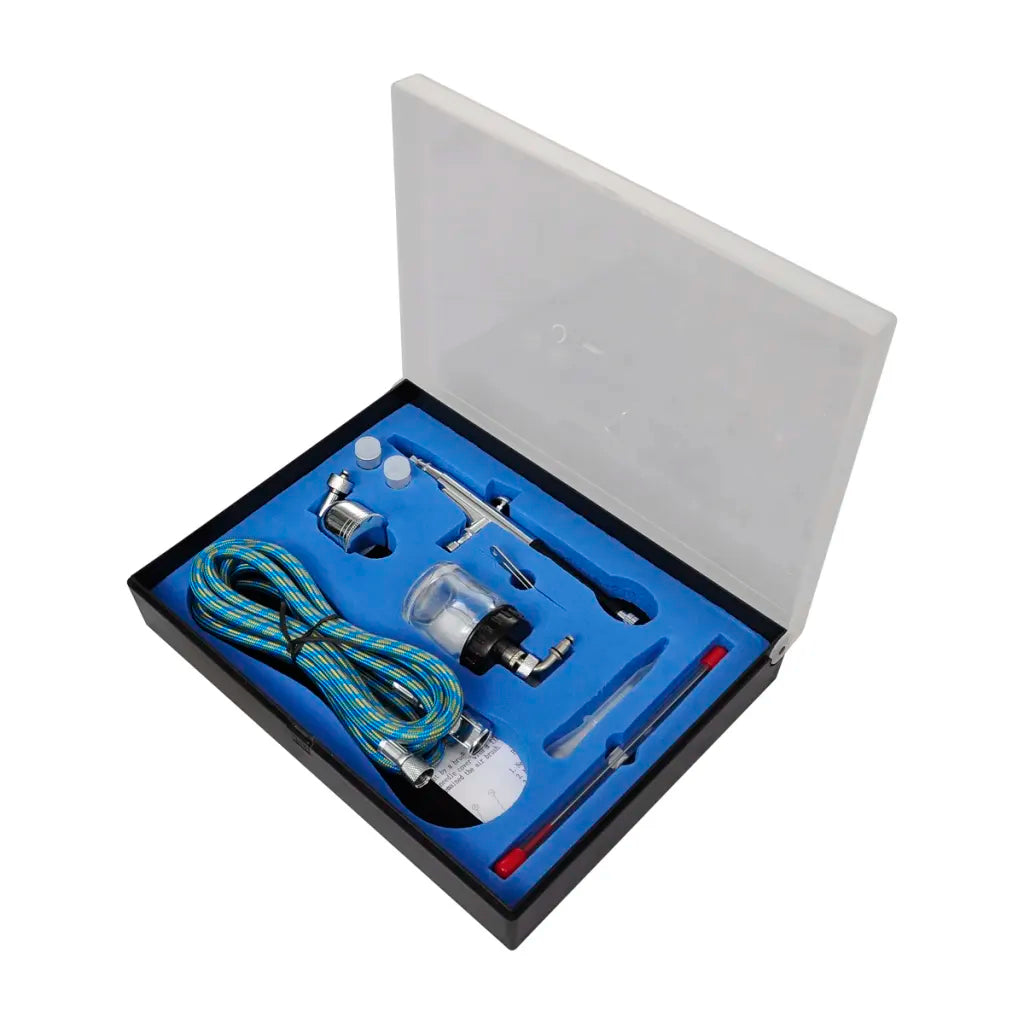 Conjunto de compressor de ar com 2 aerógrafos