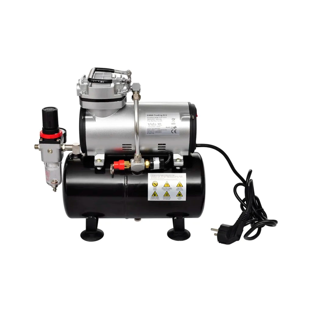 Conjunto de compressor de ar com 2 aerógrafos