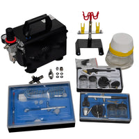 Conjunto de compressor de ar com 3 aerógrafos