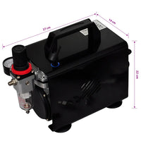 Conjunto de compressor de ar com 3 aerógrafos