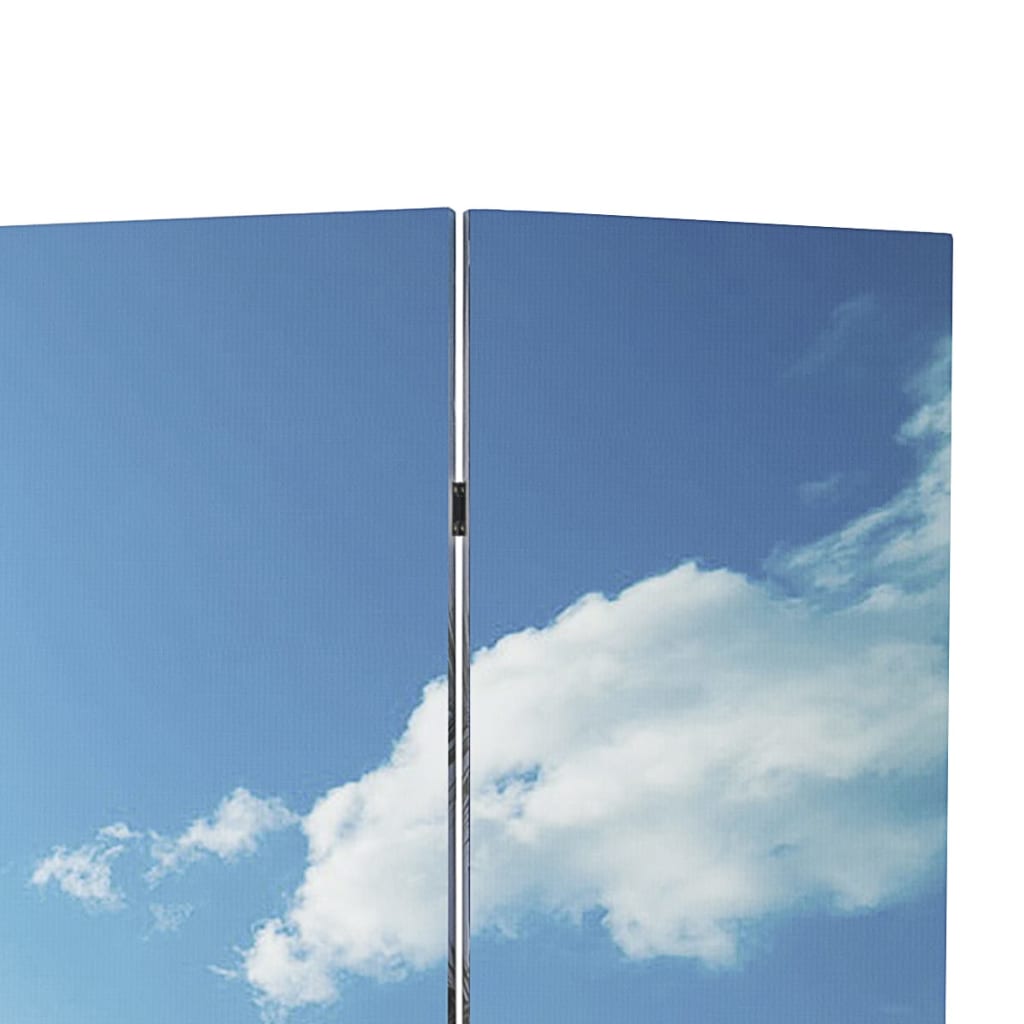 vidaXL Biombo dobrável com estampa de praia 120x170 cm