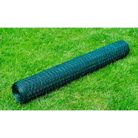 Cerca de arame de galinheiro c/ revestimento em PVC 25x1m