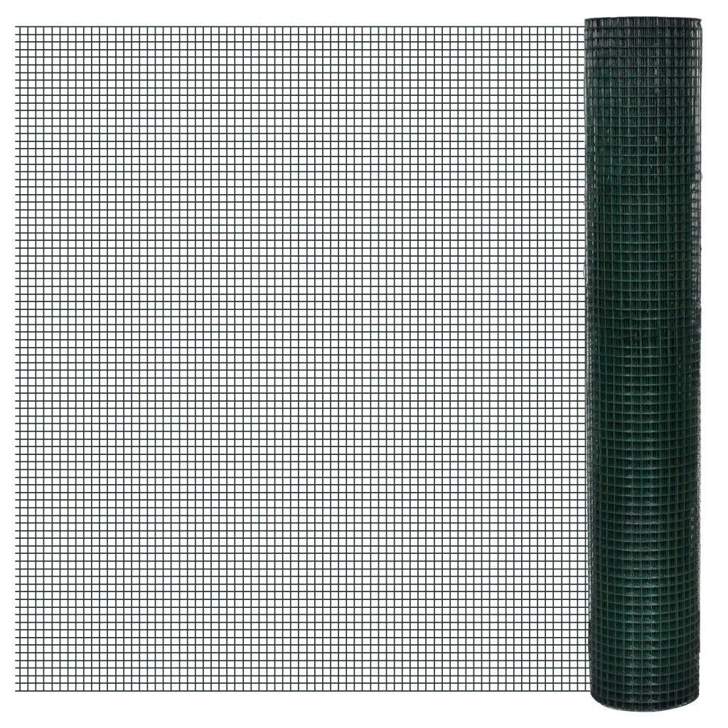Cerca arame p/ galinheiro c/ revestimento PVC 10x1 m aço