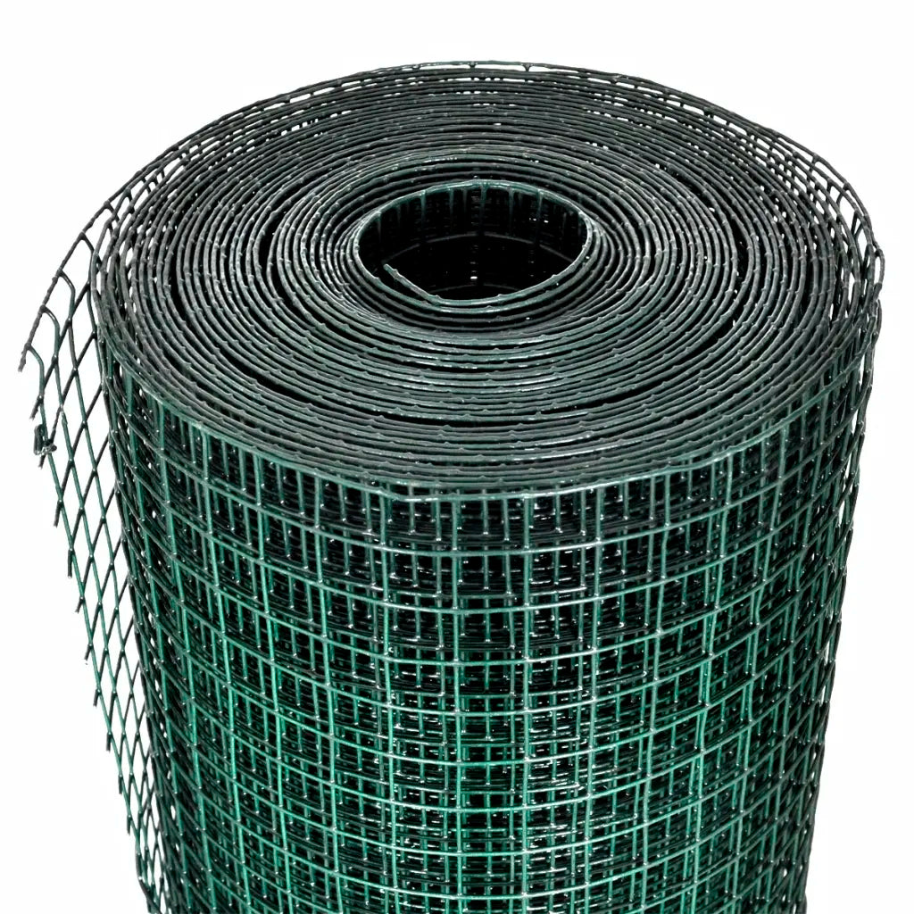 Cerca arame p/ galinheiro c/ revestimento PVC 10x1 m aço
