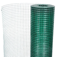 Cerca arame p/ galinheiro c/ revestimento PVC 25x1 m aço