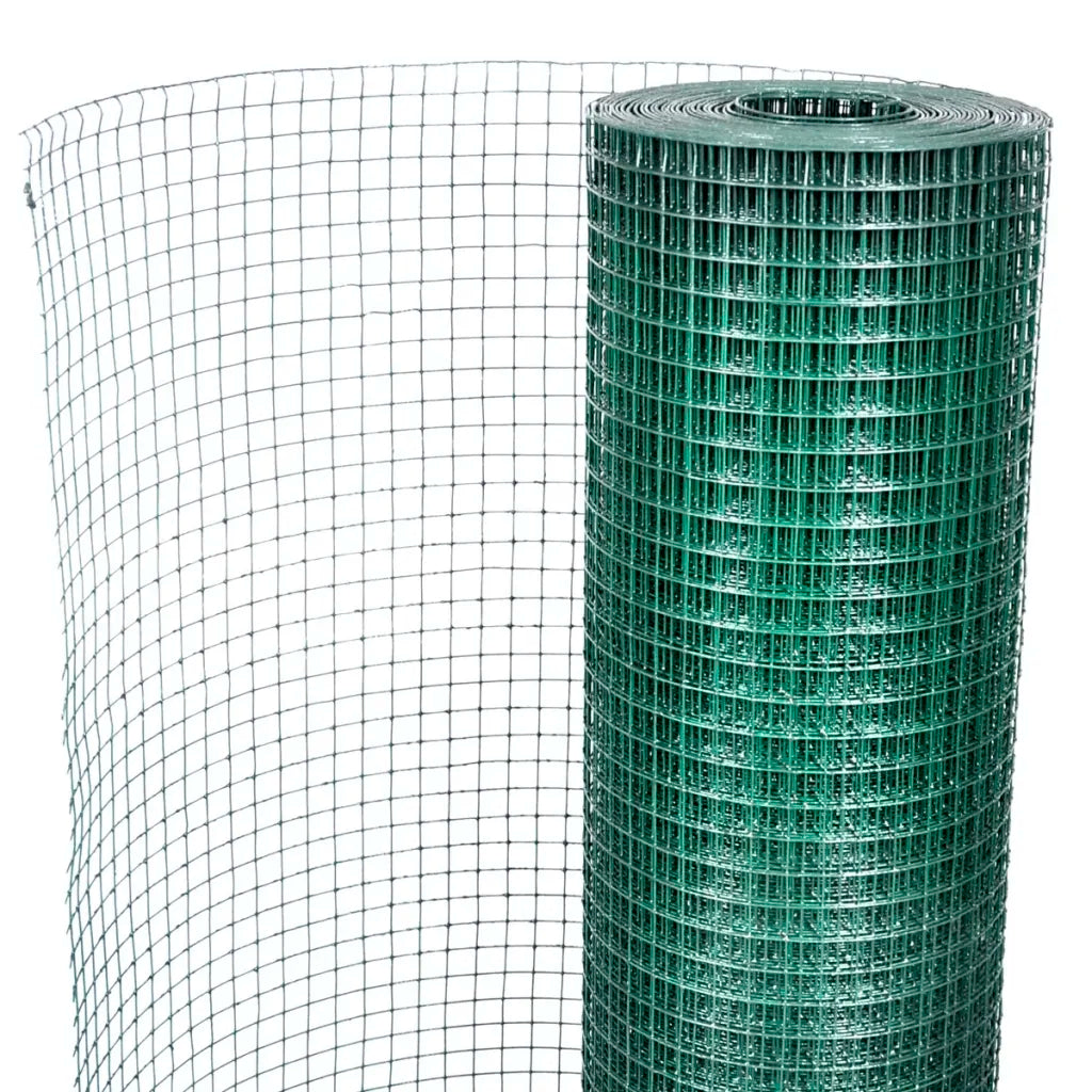 Cerca arame p/ galinheiro c/ revestimento PVC 25x1 m aço