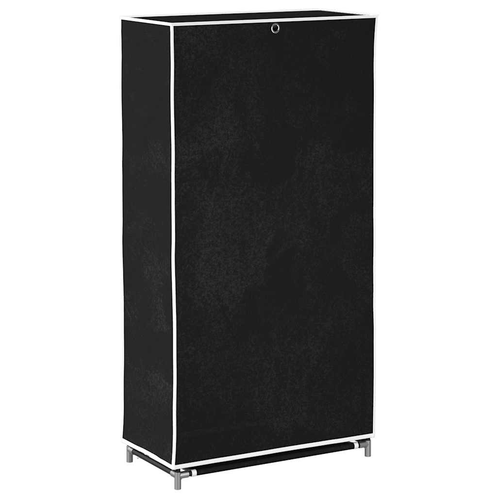 vidaXL Armário p/ sapatos com cobertura 58x28x106cm tecido preto
