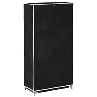 vidaXL Armário p/ sapatos com cobertura 58x28x106cm tecido preto