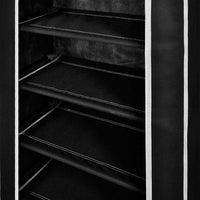 vidaXL Armário p/ sapatos com cobertura 58x28x106cm tecido preto