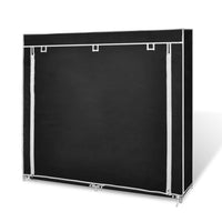 vidaXL Armário p/ sapatos com cobertura 115x28x110cm tecido preto