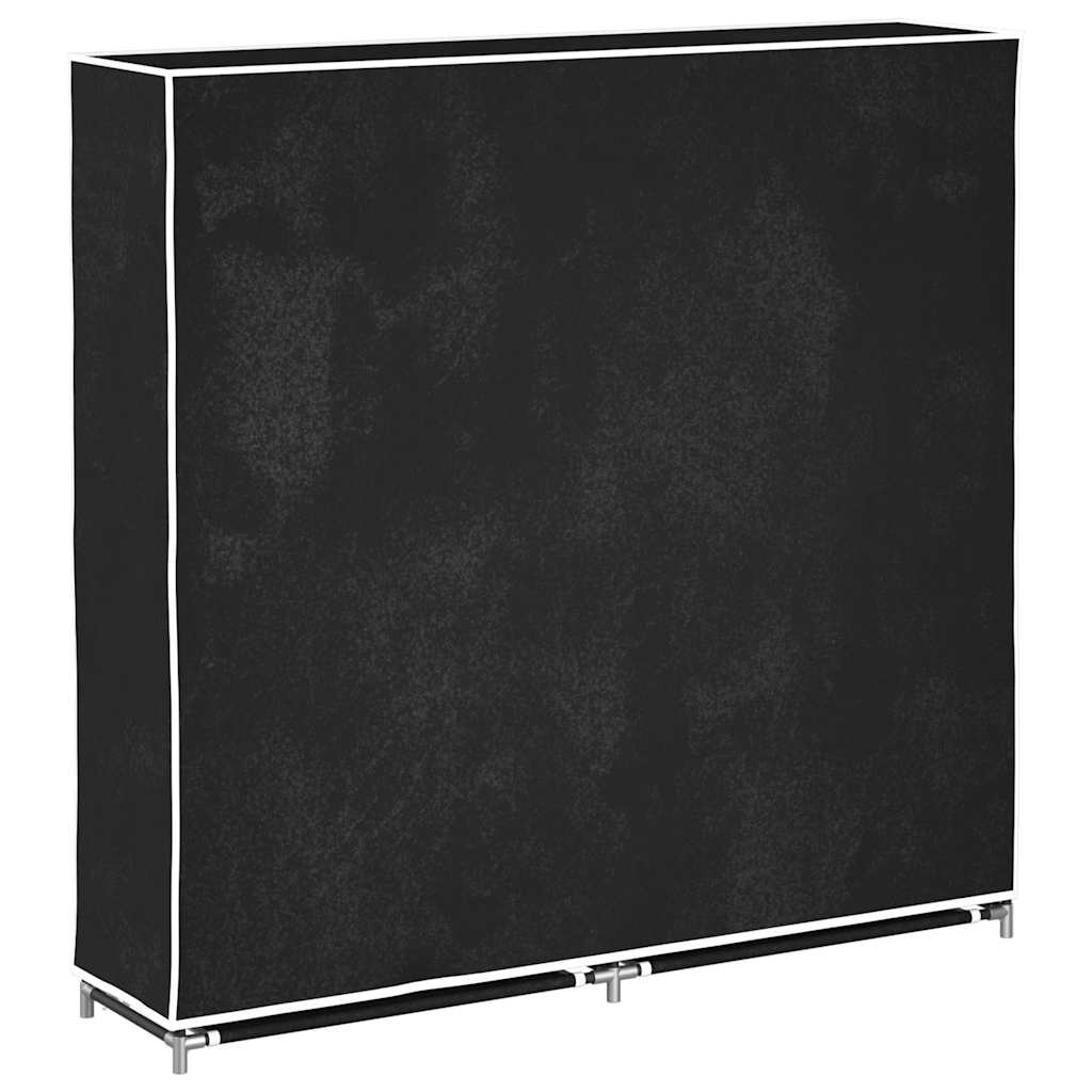 vidaXL Armário p/ sapatos com cobertura 115x28x110cm tecido preto