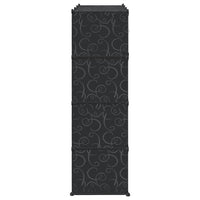 vidaXL Armário plástico modular 9 gavetas 109x36,5x143 cm preto branco